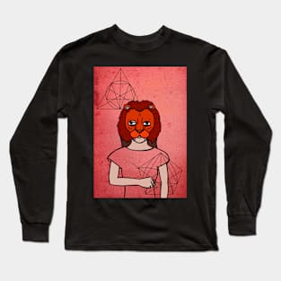 Artistic Digital Collectible - Character with FemaleMask, AnimalEye Color, and DarkSkin on TeePublic Long Sleeve T-Shirt